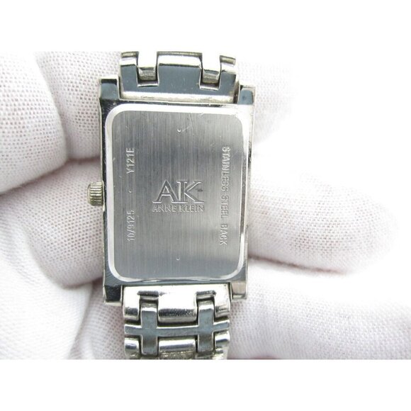 Women Anne Klein Quartz Analog 21mm Dial Tank Style Watch (G677) "New Battery" - Picture 7 of 9